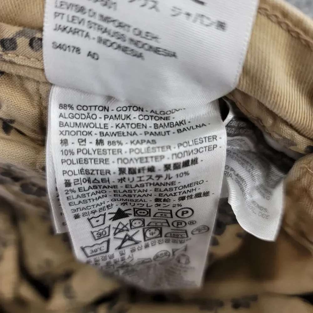 Levis Pants Mens 34x31* Tan Slim Straight Twill Chino Flat Front Stretch Pockets